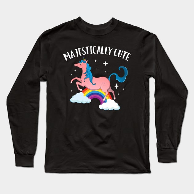 Majestically Cute Unicorn Long Sleeve T-Shirt by Eugenex